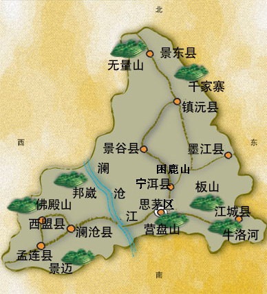普洱市野生茶树群落分布广泛,要在无量山,哀牢山和澜沧江两岸.