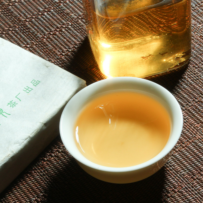 新品特惠，买一送一】2008年九畹茶厂易武老生砖250克/砖 - 51